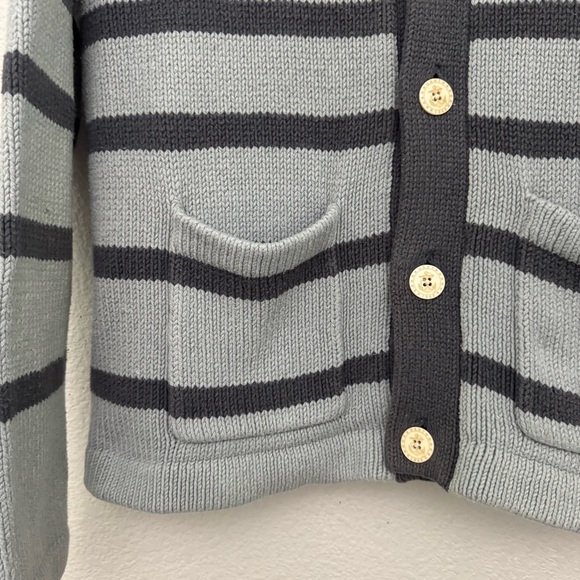 Gant by Michael Bastian Blue Nautical Stripe Shawl Collar Cardigan Sweater Large - Picture 5 of 15